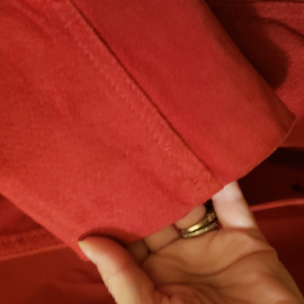 Vintage Avon Fashions Red Fringed Suede 80s 90s Leather Collar Jacket ❤ - Picture 12 of 14